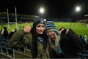 29 December 2012; Leinster supporters Louise Devlin, left, and Aideen O'Riordan, both from Clondalkin, at the game. Celtic League 2012/13, Round 12, Leinster v Connacht, RDS, Ballsbridge, Dublin. Picture credit: David Maher / SPORTSFILE