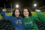 29 December 2012; Leinster supporter Laura Stehl, left, and her sister Hannah, both from Dusseldorf, Germany, at the game. Celtic League 2012/13, Round 12, Leinster v Connacht, RDS, Ballsbridge, Dublin. Picture credit: David Maher / SPORTSFILE
