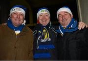 29 December 2012; Leinster supporters John McCormack, left, Aidan Taaffe and Maurice Cunningham, right, all from Drogheda, Co. Louth, at the game. Celtic League 2012/13, Round 12, Leinster v Connacht, RDS, Ballsbridge, Dublin. Photo by Sportsfile