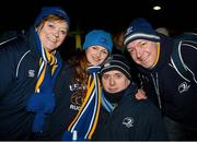 29 December 2012; Leinster supporters Ita O'Keefe, left, from Sandyford, Co. Dublin, Amy O'Keefe, Maynooth, Co. Kildare, Brian Geoghan, Maynooth, Co. Kildare, and Darragh O'Keefe, right, Maynooth, Co. Kildare, at the game. Celtic League 2012/13, Round 12, Leinster v Connacht, RDS, Ballsbridge, Dublin. Photo by Sportsfile