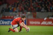 29 December 2012; Ian Keatley, Munster, prepares to kick a penalty. Celtic League 2012/13, Round 12, Munster v Ulster, Thomond Park, Limerick. Picture credit: Diarmuid Greene / SPORTSFILE