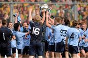 23 September 2012; The Dublin squad celebrate with the cup after the game. Electric Ireland GAA Football All-Ireland Minor Championship Final, Dublin v Meath, Croke Park, Dublin. Picture credit: Oliver McVeigh / SPORTSFILE