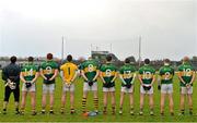 5 January 2013; The Kerry players stand for a minute silence in memory of the late Paidí Ó Sé. McGrath Cup, Preliminary Round, Kerry v IT Tralee, Fitzgerald Stadium, Killarney, Co. Kerry. Picture credit: Brendan Moran / SPORTSFILE
