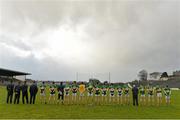 5 January 2013; The Kerry players stand for a minute silence in memory of the late Paidí Ó Sé. McGrath Cup, Preliminary Round, Kerry v IT Tralee, Fitzgerald Stadium, Killarney, Co. Kerry. Picture credit: Brendan Moran / SPORTSFILE