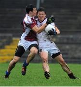 6 January 2013; Michael Meehan, Galway, in action against Ciaran McDonald, National University of Ireland Galway. Connacht FBD League, Section A, National University of Ireland Galway v Galway, Tuam Stadium, Tuam, Co. Galway. Picture credit: Ray Ryan / SPORTSFILE