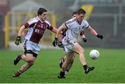 6 January 2013; Donal O'Neill, Galway, in action against Robbie Kiely, National University of Ireland Galway. Connacht FBD League, Section A, National University of Ireland Galway v Galway, Tuam Stadium, Tuam, Co. Galway. Picture credit: Ray Ryan / SPORTSFILE