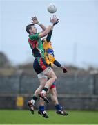 6 January 2013; Tommy Griffin, Limerick Institute of Technology, in action against Declan Callinan, Clare. McGrath Cup, Preliminary Round, Clare v Limerick Institute of Technology, St Josephs Miltown Malbay GAA Club, Miltown Malbay, Co. Clare. Picture credit: Diarmuid Greene / SPORTSFILE