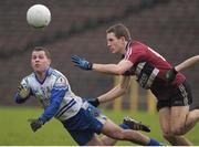 6 January 2013; Padraig Donaghy, Monaghan, in action against Niall Sludden, St Mary's University, Belfast. Power NI Dr. McKenna Cup, Section A, Round 1, Monaghan v St Mary's University, Belfast, St Tiernach's Park, Clones, Co. Monaghan. Picture credit: Philip Fitzpatrick / SPORTSFILE