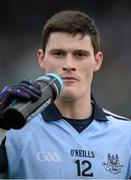 6 January 2013; Dublin forward Diarmuid Connolly takes a drink of Powerade as he leaves the field at half time. Bórd na Móna O'Byrne Cup, Group B, Carlow v Dublin, Dr. Cullen Park, Carlow. Picture credit: Ray McManus / SPORTSFILE