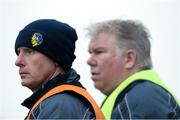 6 January 2013; Leitrim joint managers George Dugdale, left, and Barney Breen. Connacht FBD League, Section B, Roscommon v Leitrim, Elphin GAA Club, Elphin, Co. Roscommon. Picture credit: David Maher / SPORTSFILE