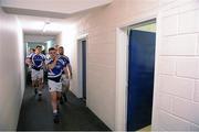 9 January 2013; Ross Munnelly, Laois, leads his team-mates out for the game against Westmeath. Bórd na Móna O'Byrne Cup, Group C, Laois v Westmeath, O'Moore Park, Portlaoise, Co. Laois. Picture credit: Matt Browne / SPORTSFILE