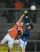 12 January 2013; Stefan Forker, Armagh, in action against Alan Clarke, Cavan. Power NI Dr. McKenna Cup, Section B, Round 2, Armagh v Cavan, Athletic Grounds, Armagh. Picture credit: Oliver McVeigh / SPORTSFILE