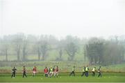 13 January 2013; A general view of the Leitrim players during their warm up before the start of the game. Connacht FBD League Section B, Leitrim v Mayo, Páirc Seán O'Heslin, Ballinamore, Co. Leitrim. Picture credit: David Maher / SPORTSFILE