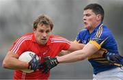 13 January 2013; Ciaran Sheehan, Cork, in action against John O'Callaghan, Tipperary. McGrath Cup Quarter-Final, Cork v Tipperary, Páirc Ui Rinn, Cork. Picture credit: Brendan Moran / SPORTSFILE