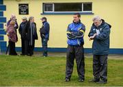 13 January 2013; Clare manager Mick O'Dwyer and selector Mike Neylon ahead of the game. McGrath Cup Quarter-Final, Limerick v Clare, Pairc na nGael, Foynes, Co. Limerick. Picture credit: Stephen McCarthy / SPORTSFILE