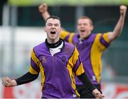 15 January 2013; Eoin Roche, CBS Wexford, celebrates at the end of the game. Senior Development Cup Final, CBS Wexford v Ratoath C.C, Donnybrook Stadium, Donnybrook, Dublin. Picture credit: David Maher / SPORTSFILE