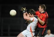 16 January 2013; John Kingham, Armagh, in action against Aidan Carr, Down. Power NI Dr. McKenna Cup, Section B, Round 3, Down v Armagh, Pairc Esler, Newry, Co. Down. Picture credit: Oliver McVeigh / SPORTSFILE