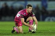 19 January 2013; Gareth Steenson, Exeter Chiefs, prepares to take a penalty kick. Heineken Cup, Pool 5, Round 6, Exeter Chiefs v Leinster, Sandy Park, Exeter, England. Picture credit: Mat Mingo / SPORTSFILE