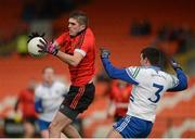 20 January 2013; Donal O'Hare, Down, in action against Drew Wylie, Monaghan. Power NI Dr. McKenna Cup, Semi-Final, Monaghan v Down, Athletic Grounds, Armagh. Picture credit: Oliver McVeigh / SPORTSFILE