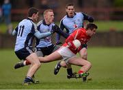 20 January 2013; Liam Shevlin, Louth, in action against Diarmuid Connolly, left, Paddy Quinn, and Declan O'Mahony, right, Dublin. Bórd na Móna O'Byrne Cup, Semi-Final, Louth v Dublin, County Grounds, Drogheda, Co. Louth. Photo by Sportsfile