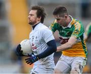 20 January 2013; Sean Johnston, Kildare, in action against David Hanlon, Offlay. Bórd na Móna O'Byrne Cup, Semi-Final, Offaly v Kildare, O'Connor Park, Tullamore, Co. Offaly. Picture credit: David Maher / SPORTSFILE