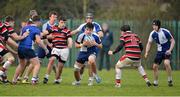 22 January 2013; Greg Jones, St Andrew's, in action against Wesley College. Vinny Murray Schools Cup, 2nd Round, Wesley College v St Andrews, NUI Maynooth, Maynooth, Co. Kildare. Picture credit: Brendan Moran / SPORTSFILE