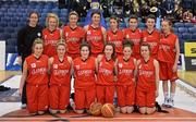 24 January 2013; The Glanmire Community School team. All-Ireland Schools Cup U16B Girls Final, St. Patrick’s Academy Dungannon, Tyrone v Glanmire Community School, Cork, National Basketball Arena, Tallaght, Dublin. Picture credit: Brendan Moran / SPORTSFILE