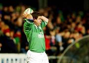 1 March 2002; Gavin Hickie, Ireland. Rugby. Picture credit; Matt Browne / SPORTSFILE *EDI*