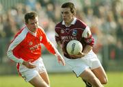 23 March 2003; Padraig Joyce, Galway, in action against Enda McNulty, Armagh. Allianz National Football League Division 1A, Armagh v Galway, St Oliver Plunkett Park, Crossmaglen, Co. Armagh. Picture credit; Damien Eagers / SPORTSFILE *EDI*