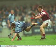 6 April 2003; Brian Cullen, Dublin, in action against Galway's Sean Og De Paor. Allianz National Football League, Division 1A, Dublin v Galway, Parnell Park, Dublin. Picture credit; Ray McManus / SPORTSFILE