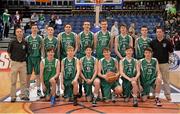 25 January 2013; The St Malachy’s Belfast team. All-Ireland Schools Cup U19A Boys Final, St Malachy’s Belfast, Antrim v Templeogue College/St Josephs “Bish”, National Basketball Arena, Tallaght, Dublin. Picture credit: Brendan Moran / SPORTSFILE