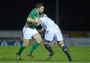 25 January 2013; Darren Cave, Ireland Wolfhounds, is tackled by Jordan Crane, England Saxons. Ireland Wolfhounds v England Saxons, The Sportsground, Galway. Picture credit: Diarmuid Greene / SPORTSFILE