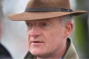 26 January 2013; Trainer Willie Mullins, who sent out Abbey Lane to win the Boylesports.com Hurdle. Leopardstown Racecourse, Leopardstown, Co. Dublin. Picture credit: Brendan Moran / SPORTSFILE