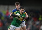 26 January 2013; Jack Sherwood, Kerry, in action against Steven O'Brien, Tipperary. McGrath Cup Final, Kerry v Tipperary, Sean Treacy Park, Tipperary Town, Co. Tipperary. Picture credit: Matt Browne / SPORTSFILE