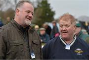 26 January 2013; Benefficient owners Niall Reilly, left, and Adrian Shiels after winning the Frank Ward Solicitors Arkle Novice Steeplechase. Leopardstown Racecourse, Leopardstown, Co. Dublin. Picture credit: Brendan Moran / SPORTSFILE