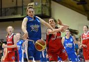 26 January 2013; Laura Rogers, Tralee Imperials, in action against Karen Staunton, Oblate Dynamos. Basketball Ireland Senior Women's National Cup Final, Tralee Imperials, Kerry v Oblate Dynamos, Dublin, National Basketball Arena, Tallaght, Dublin. Photo by Sportsfile