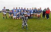 26 January 2013; Chris Smart, age 3, and the Athy team celebrate their victory over Newbridge. Leinster Women's Club Rugby League Division 4 Final, Newbridge v Athy. Athy RFC, The Showgrounds, Athy, Co. Kildare. Picture credit: Stephen McCarthy / SPORTSFILE