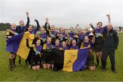 26 January 2013; The Railway Union team celebrate their side's victory. Leinster Women's Club Rugby League Division 3 Final, Railway Union v Clondalkin. Athy RFC, The Showgrounds, Athy, Co. Kildare. Picture credit: Stephen McCarthy / SPORTSFILE