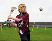 26 January 2013; Liam Halpin, aged 12, in action during the AIB GAA Skills Day event at Clarecastle GAA Club. AIB, proud sponsors of the GAA Club Championships joined up with the Clare hurling and football Champions to celebrate the club’s county success and acknowledge the role which the club plays in the community by supporting them in hosting the first ever AIB GAA Skills event. Clarecastle GAA Club, Clarecastle, Co. Clare. Picture credit: Diarmuid Greene / SPORTSFILE
