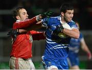 26 January 2013; Neil McAdam, Monaghan, in action against Mark Donnelly, Tyrone. Power NI Dr. McKenna Cup Final, Tyrone v Monaghan, Athletic Grounds, Armagh. Picture credit: Oliver McVeigh / SPORTSFILE