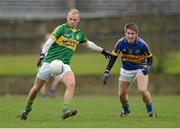 26 January 2013; Barry John Keane, Kerry, in action against Bill Maher, Tipperary. McGrath Cup Final, Kerry v Tipperary, Sean Treacy Park, Tipperary Town. Picture credit: Matt Browne / SPORTSFILE