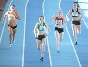 27 January 2013; Niamh Whelan, 59, from Ferrybank AC, Co. Waterford, on her way to winning the Women's 200m during the Athletics Ireland Open Indoor Games, 2013. Athlone Institute of Technology Arena, Athlone, Co. Westmeath. Picture credit: Matt Browne / SPORTSFILE