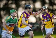 27 January 2013; P.J. Nolan, Wexford, in action against Del Morkham, Offaly. Bórd na Móna Walsh Cup, Second Round, Wexford v Offaly, Wexford v Offaly, Pairc Naomh Brid, Blackwater GAA Club, Co. Wexford. Picture credit: Ray McManus / SPORTSFILE