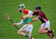 27 January 2013; Marty Kavanagh, Carlow, in action against Tadhg Haran, Galway. Bord na M—na Walsh Cup, Second Round, Carlow v Galway, Dr. Cullen Park, Carlow. Picture credit: Dáire Brennan / SPORTSFILE