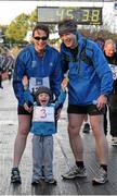 27 January 2013; Siobhan McDonnell and Tony Murphy,  from Baldoyle, Co. Dublin, with their son Gavin who celebrated his third birthday today by running in the AXA Raheny 5 Mile Road Race 2013. Raheny, Dublin. Picture credit: Tomas Greally / SPORTSFILE