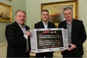 28 January 2013; Former Republic of Ireland internationals, from left, Ray Houghton, Owen Coyle and Frank Stapleton promote ESPN’s live coverage of forthcoming matches in the Barclays Premier League. Merrion Hotel, Dublin. Picture credit: David Maher / SPORTSFILE