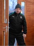 28 January 2013; Ireland head coach Declan Kidney arrives for squad training ahead of their opening RBS Six Nations Rugby Championship match against Wales on Saturday. Ireland Rugby Squad Training, Carton House, Maynooth, Co. Kildare. Picture credit: David Maher / SPORTSFILE