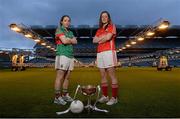 29 January 2013; Mayo's Leonna Ryder, left, and Cork's Ann Marie Walsh in attendance at the 2013 Ladies National Football League launch and Tesco Homegrown sponsorship announcement of the league. Croke Park, Dublin. Photo by Sportsfile