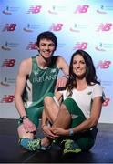 29 January 2013; Athletes Jessie Barr and Thomas Barr in attendance at a New Balance & Athletics Ireland Partnership launch. The Market Bar, Dublin. Picture credit: David Maher / SPORTSFILE