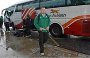31 January 2013; Ireland's Cian Healy arrives at Dublin airport as they depart for Cardiff for their opening RBS Six Nations Rugby Championship match against Wales on Saturday. Dublin Airport, Dublin. Picture credit: Brian Lawless / SPORTSFILE
